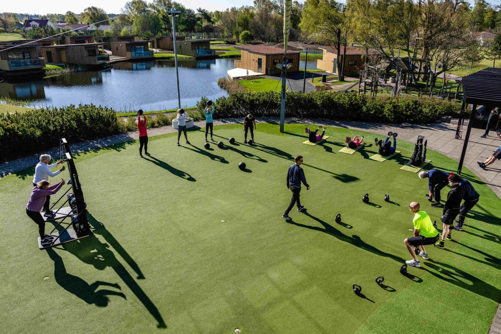 Halmstad Golfarena Stugor Luaran gambar