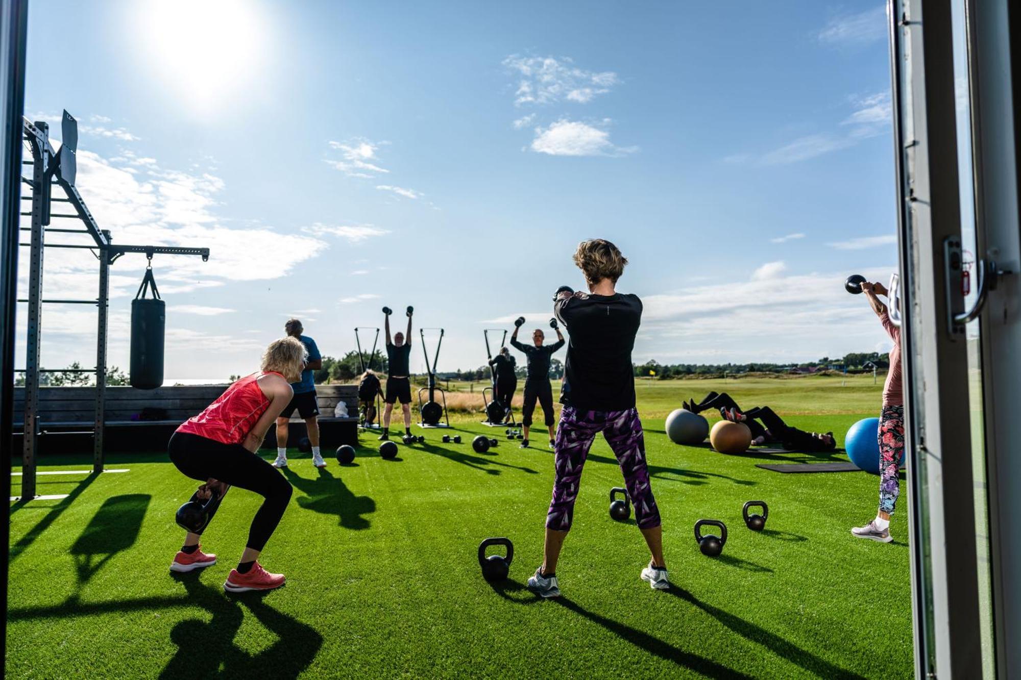 Halmstad Golfarena Stugor Luaran gambar